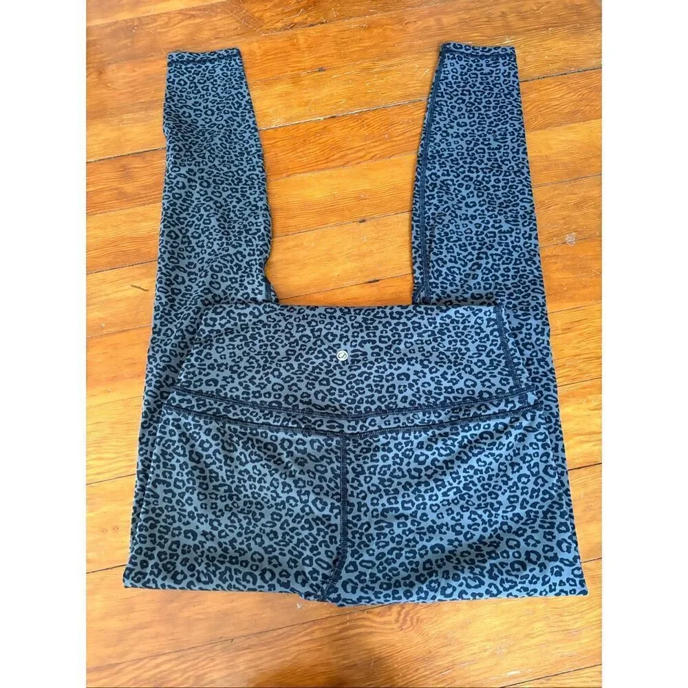 CRZ Yoga Cheetah Black and Gray Leggings - Picture 3 of 8